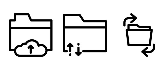 folder backup icon or logo isolated sign symbol vector illustration - high quality black style vector icons
