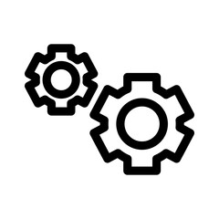 gears icon or logo isolated sign symbol vector illustration - high quality black style vector icons
