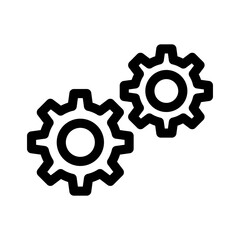 gears icon or logo isolated sign symbol vector illustration - high quality black style vector icons
