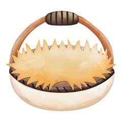 Watercolor nest, Bunny Easter Hunt Egg, Easter Elements