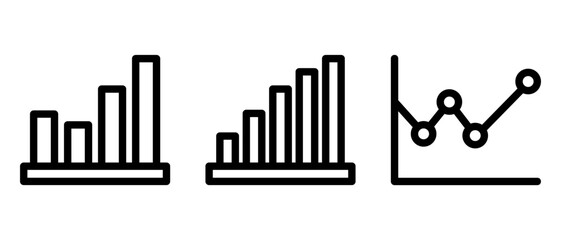 growth chart icon or logo isolated sign symbol vector illustration - high quality black style vector icons
