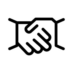 handshake icon or logo isolated sign symbol vector illustration - high quality black style vector icons
