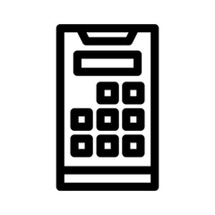 mobile calculator icon or logo isolated sign symbol vector illustration - high quality black style vector icons

