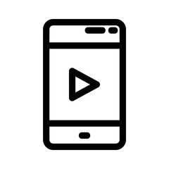 mobile video icon or logo isolated sign symbol vector illustration - high quality black style vector icons
