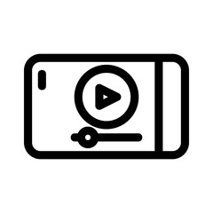 mobile video icon or logo isolated sign symbol vector illustration - high quality black style vector icons
