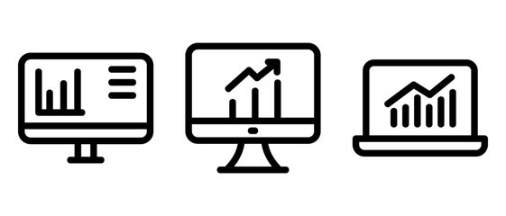 online data analytics icon or logo isolated sign symbol vector illustration - high quality black style vector icons
