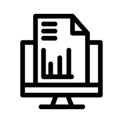 online data analytics icon or logo isolated sign symbol vector illustration - high quality black style vector icons
