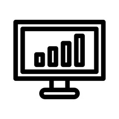 online data analytics icon or logo isolated sign symbol vector illustration - high quality black style vector icons
