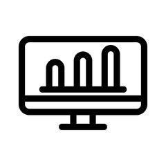 online data analytics icon or logo isolated sign symbol vector illustration - high quality black style vector icons
