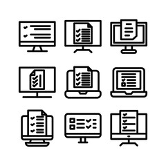 online list icon or logo isolated sign symbol vector illustration - high quality black style vector icons
