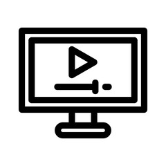 online video icon or logo isolated sign symbol vector illustration - high quality black style vector icons
