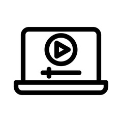 online video icon or logo isolated sign symbol vector illustration - high quality black style vector icons
