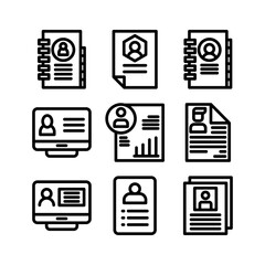 resumes icon or logo isolated sign symbol vector illustration - high quality black style vector icons
