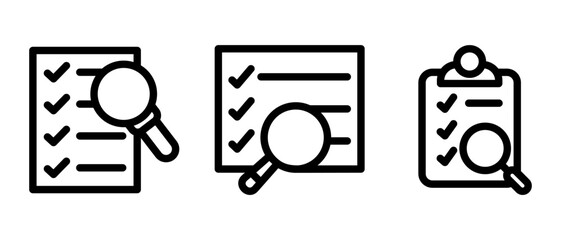 search checklist icon or logo isolated sign symbol vector illustration - high quality black style vector icons
