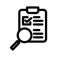 search checklist icon or logo isolated sign symbol vector illustration - high quality black style vector icons
