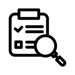 search checklist icon or logo isolated sign symbol vector illustration - high quality black style vector icons
