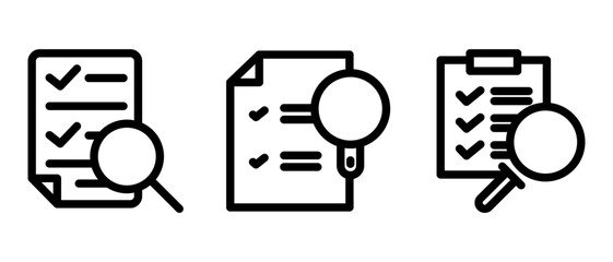 search checklist icon or logo isolated sign symbol vector illustration - high quality black style vector icons
