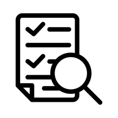 search checklist icon or logo isolated sign symbol vector illustration - high quality black style vector icons
