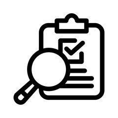 search checklist icon or logo isolated sign symbol vector illustration - high quality black style vector icons
