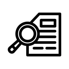 search document icon or logo isolated sign symbol vector illustration - high quality black style vector icons
