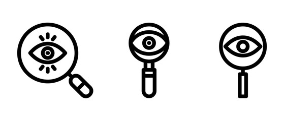 search eye icon or logo isolated sign symbol vector illustration - high quality black style vector icons
