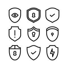 security icon or logo isolated sign symbol vector illustration - high quality black style vector icons
