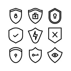 security icon or logo isolated sign symbol vector illustration - high quality black style vector icons
