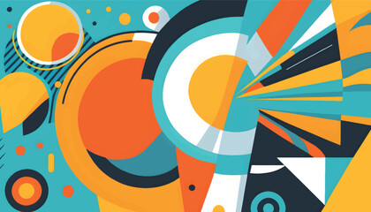 background with golden ratio and pop art elements