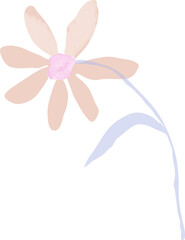 Watercolor spring flower