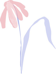 Watercolor spring flower