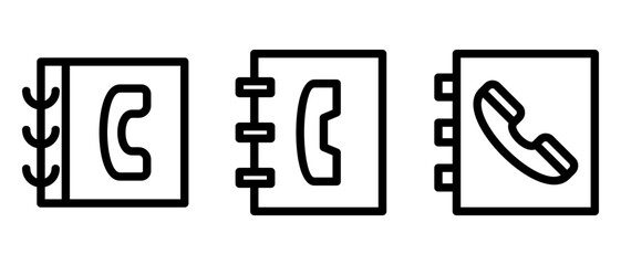 telephone book icon or logo isolated sign symbol vector illustration - high quality black style vector icons
