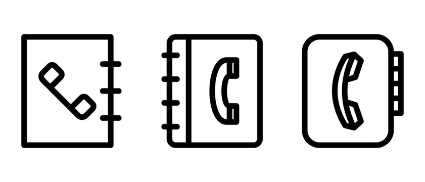 telephone book icon or logo isolated sign symbol vector illustration - high quality black style vector icons
