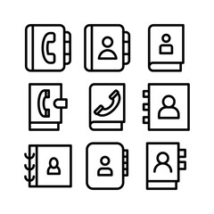 telephone book icon or logo isolated sign symbol vector illustration - high quality black style vector icons
