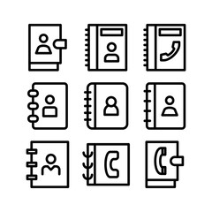 telephone book icon or logo isolated sign symbol vector illustration - high quality black style vector icons
