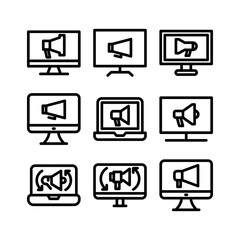 update announcement icon or logo isolated sign symbol vector illustration - high quality black style vector icons
