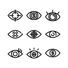 vision icon or logo isolated sign symbol vector illustration - high quality black style vector icons
