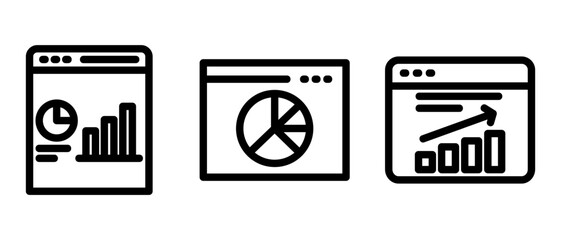 web analytics icon or logo isolated sign symbol vector illustration - high quality black style vector icons
