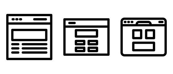 web template icon or logo isolated sign symbol vector illustration - high quality black style vector icons
