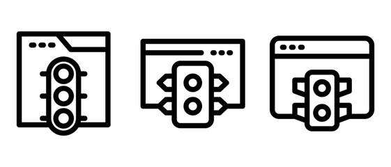 website traffic icon or logo isolated sign symbol vector illustration - high quality black style vector icons
