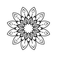 Mandala pattern Coloring book Art wallpaper design, tile pattern, greeting card, sticker, lace and tattoo. decoration for interior design. Vector ethnic oriental circle ornament. white background.eps