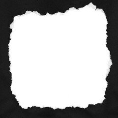 Obraz premium transparent black paper frame with empty space in the middle