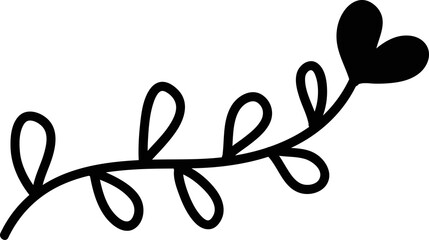 Valentine heart element doodle