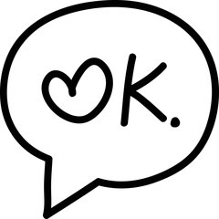 Valentine heart element doodle