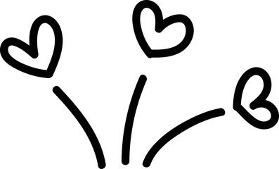 Valentine heart element doodle