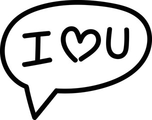 Valentine chat element doodle
