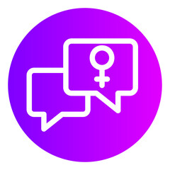conversation gradient icon
