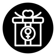 gift box glyph icon