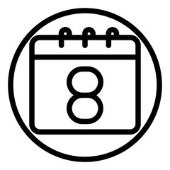 calendar line icon