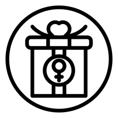 gift box line icon