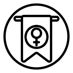 womens day line icon